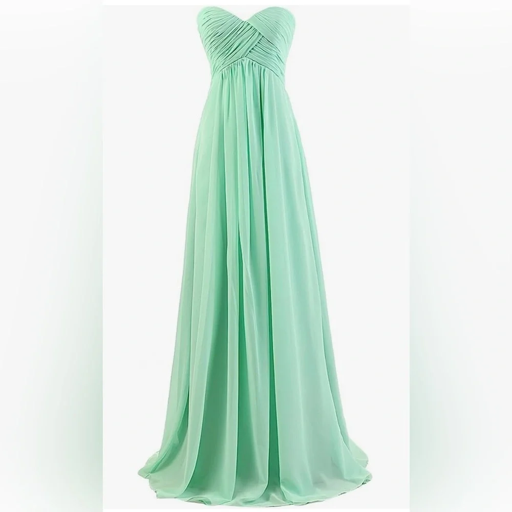 Dresses | Strapless Mint Green Gown | Poshmark